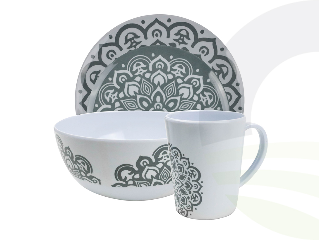 Leisurewize 16pce Mandala Melamine Set (Colour: Mandala)