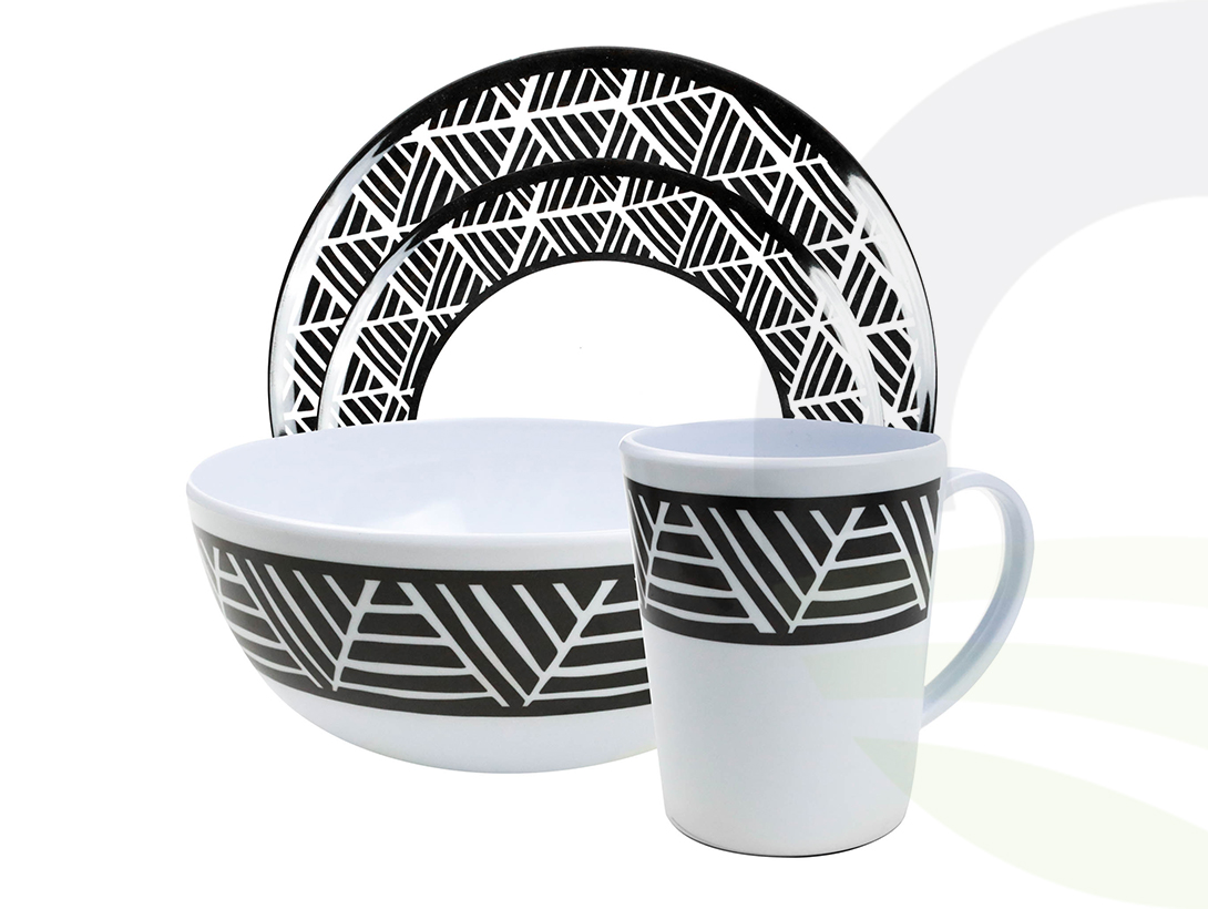Leisurewize 16pce Mistrel Melamine Set (Colour: Mistrel)