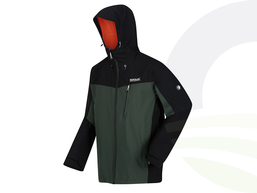Regatta Birchdale Mens Jacket (XL) (Colour: Black and Green)