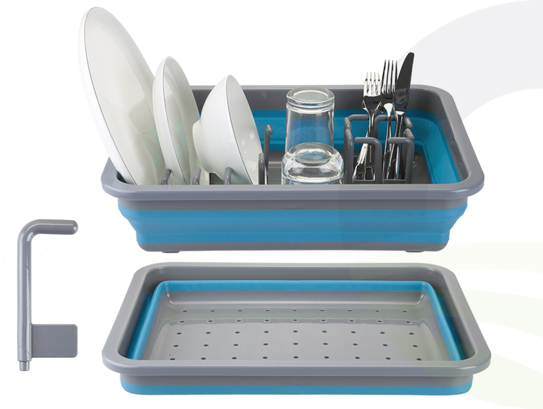 Summit Pop Dish Rack Blue/ Grey (Colour: Blue/Grey)