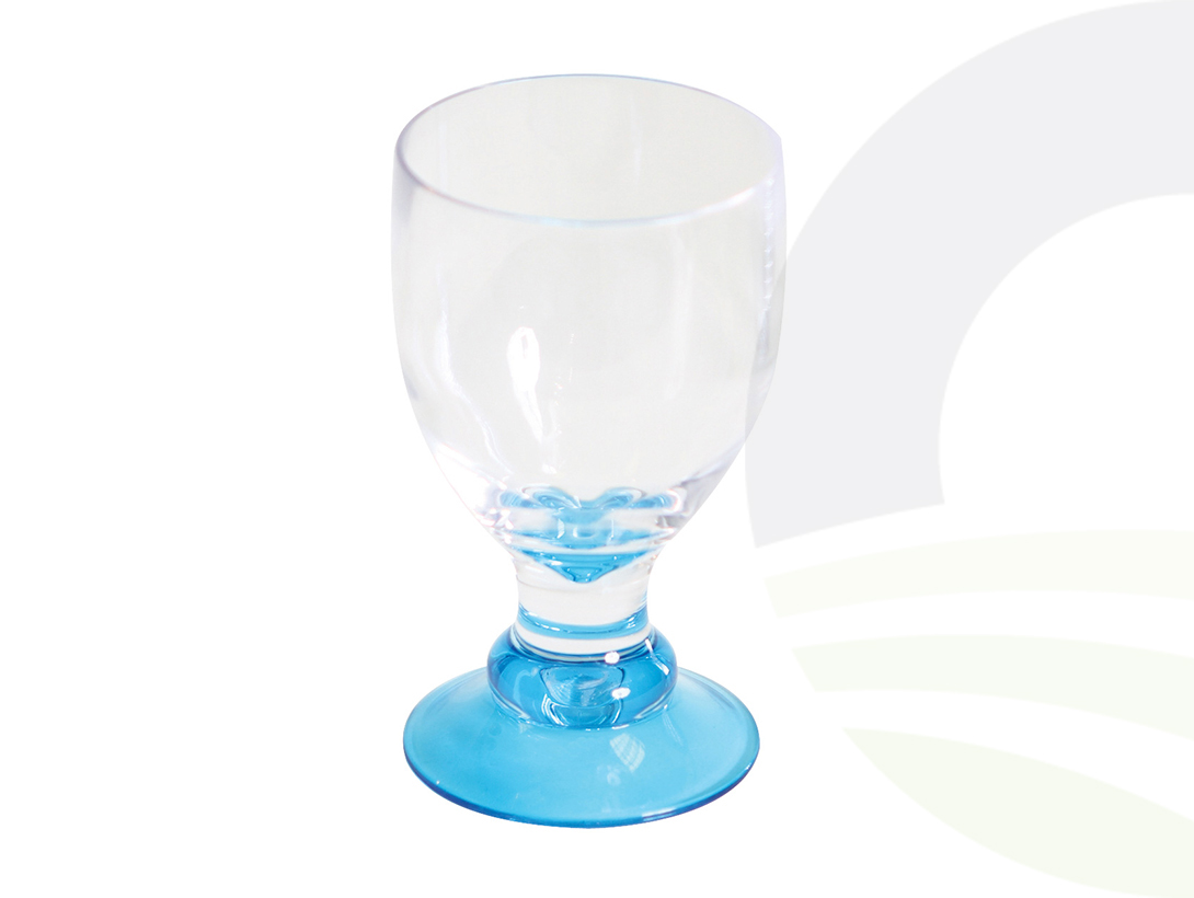 Quest Elegance Wine Goblet- Blue (Colour: Blue)