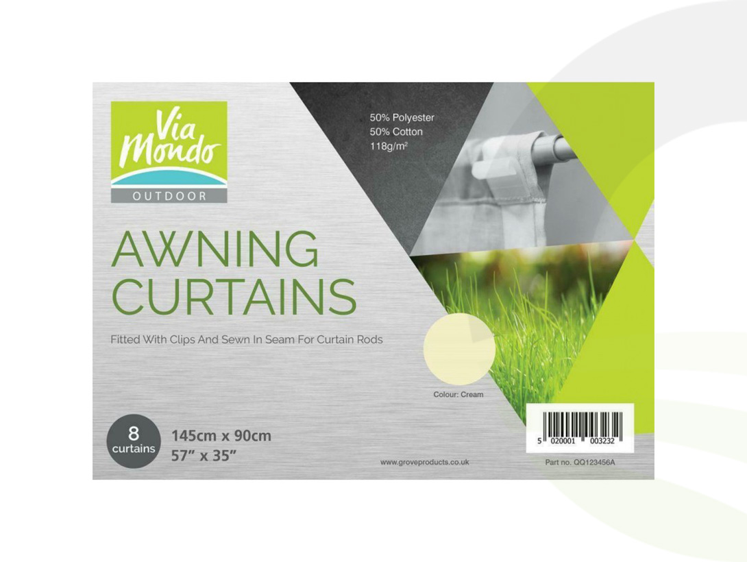 Awning Curtains 145x90cm Cream