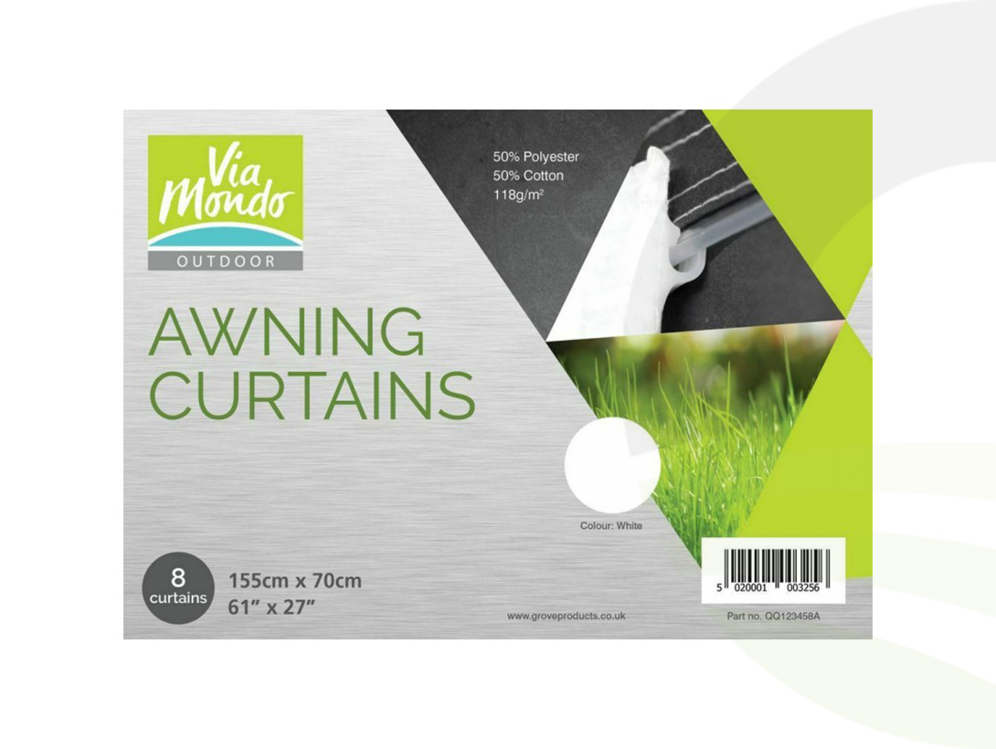 Awning Curtains 155x70cm White