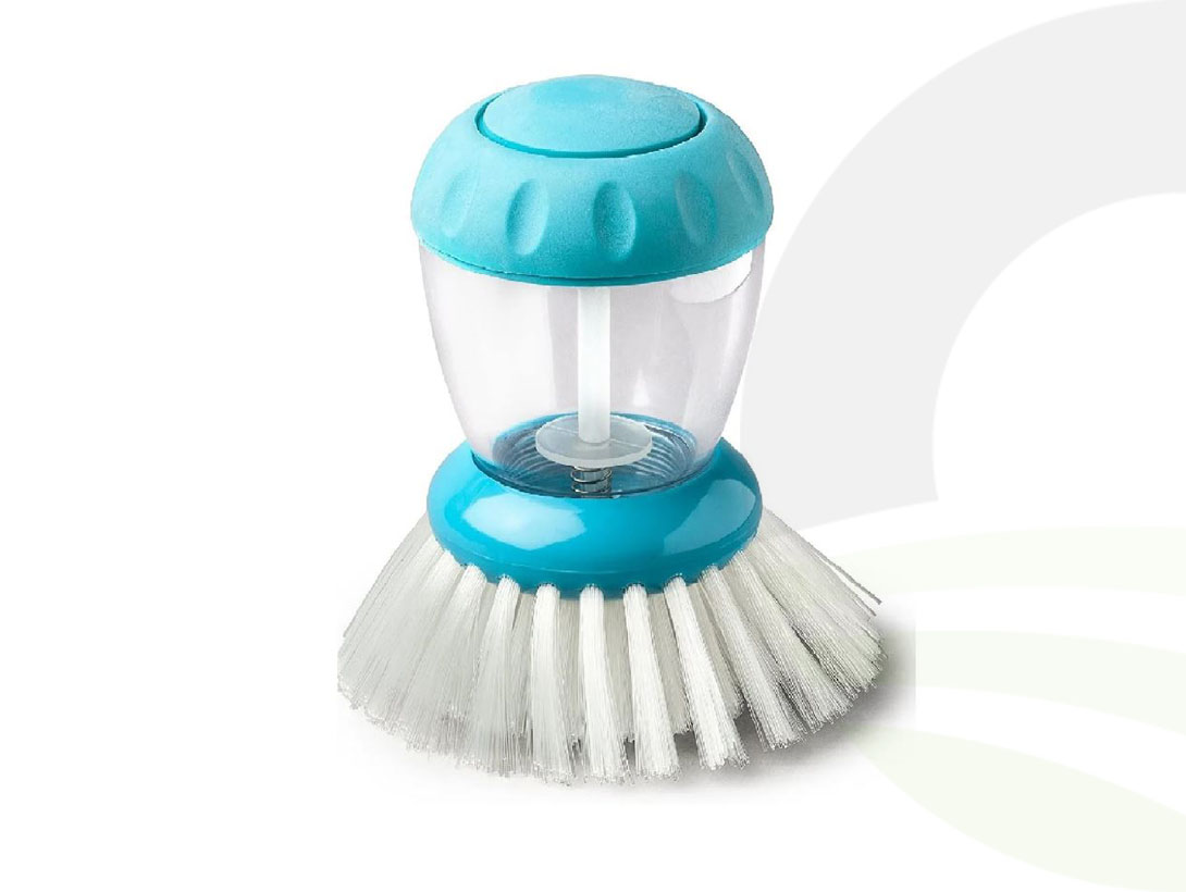 Dish Brush With Dispenser AQUA (Colour: Aqua)