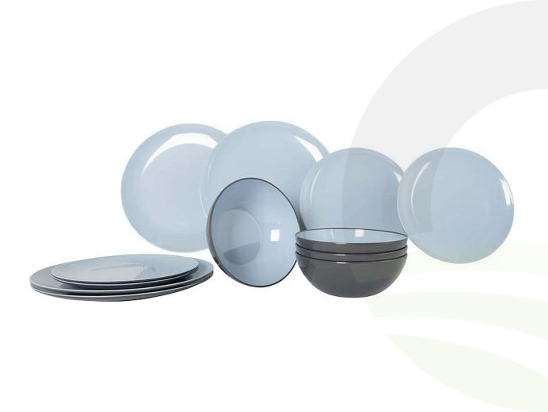 Gimex VIV Tableware Blue 12 Pcs (Colour: Blue)