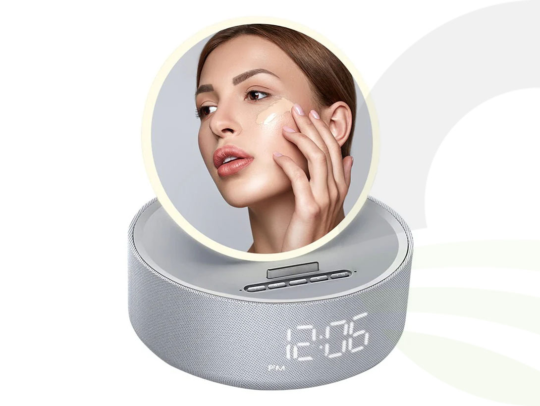 Vanity Mirror/Charger Speaker