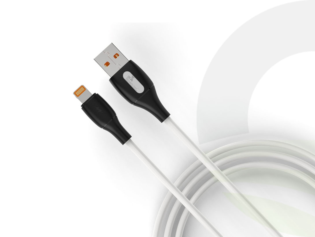 Super Smooth Silicone Cable White L (Colour: White)
