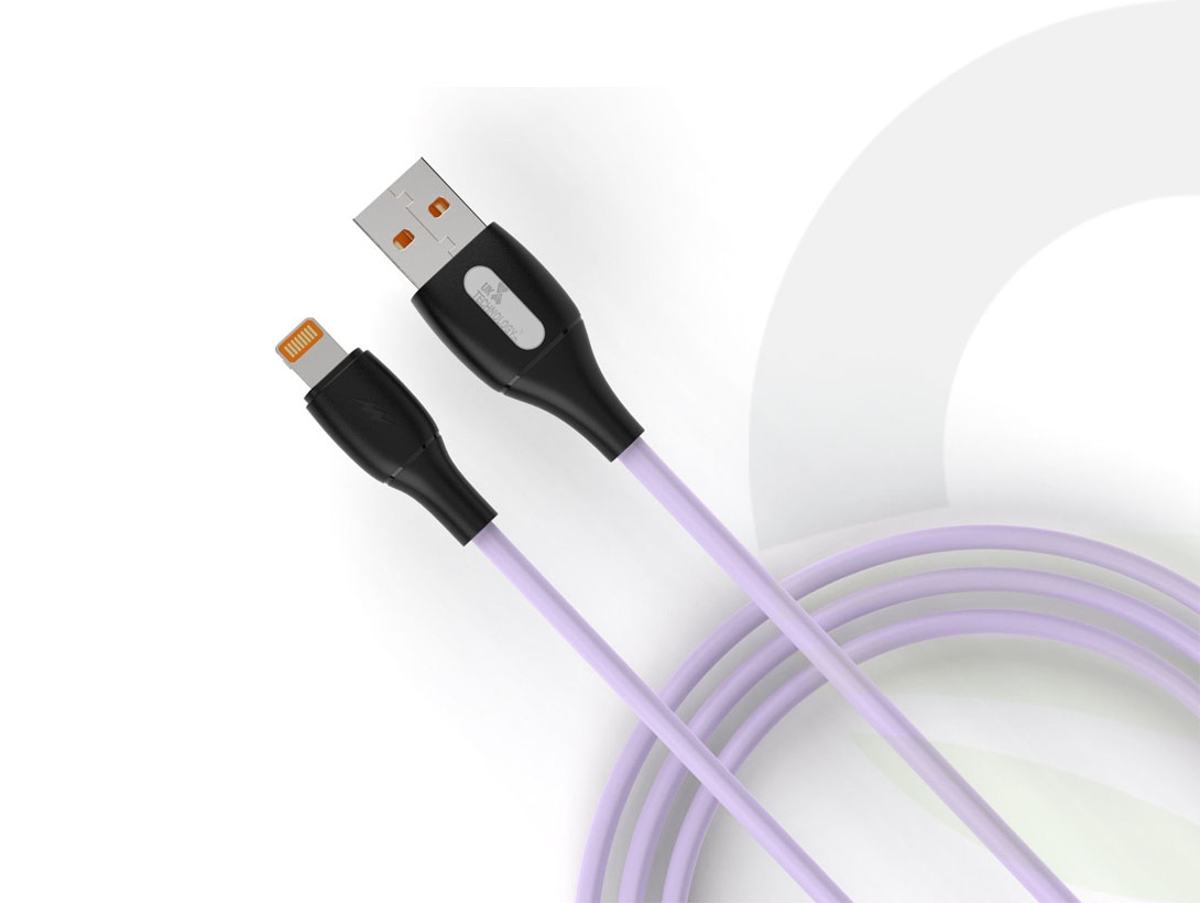 Super Smooth Silicone Cable Purple L (Colour: Purple)