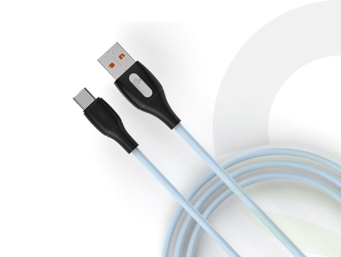 Super Smooth Silicone Cable Blue C (Colour: Blue)