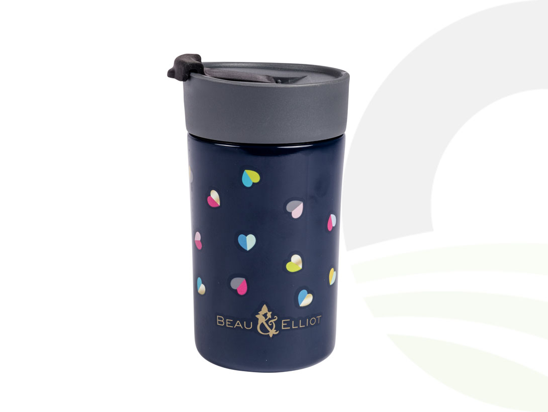 B&E Confetti Navy 300ml Travel Mug