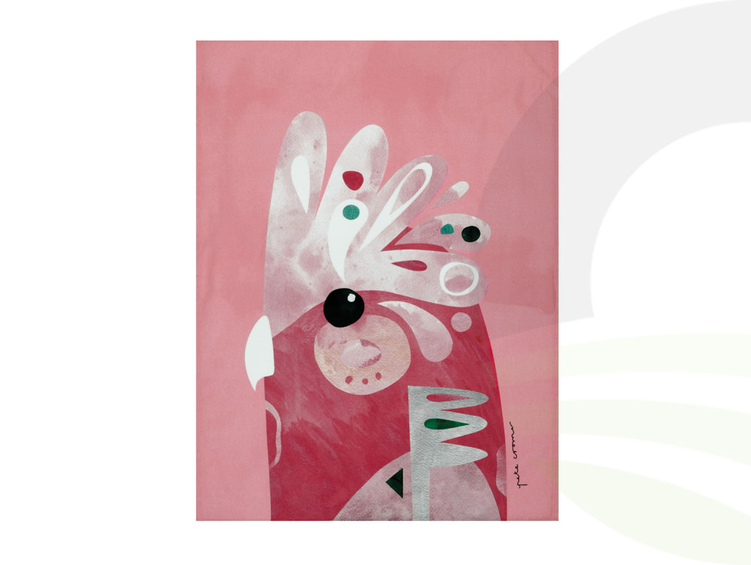 Pete Cromer Galah Tea Towel 