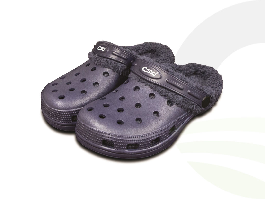 Kids Fleecy Cloggies Blue Size 12 (Colour: Blue)