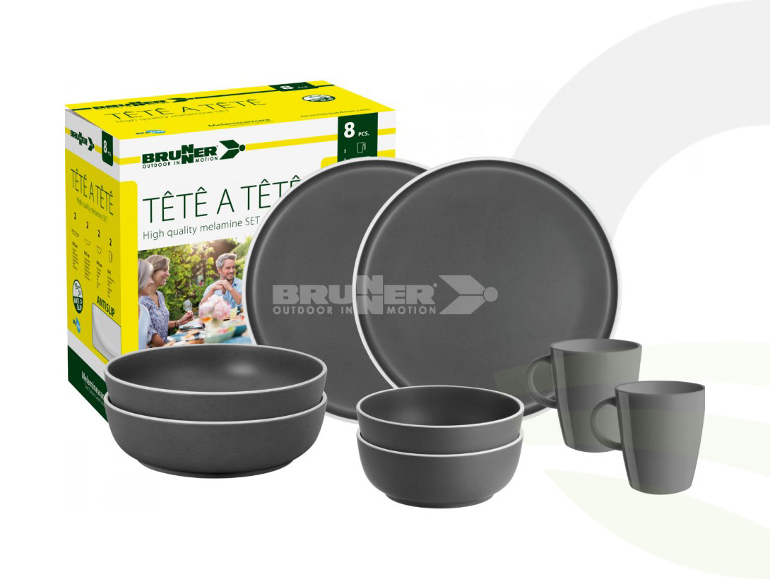 Brunner Set Tête-à-tête Dolomit Grey 8 Pcs