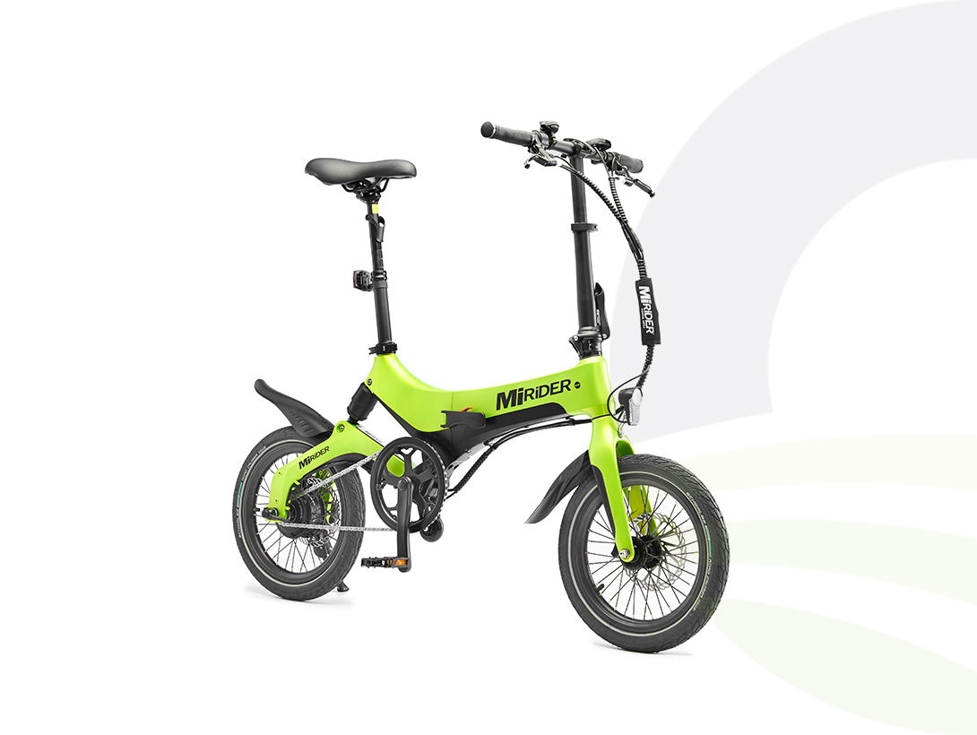 MiRider 16 Folding E-Bike Acid Green