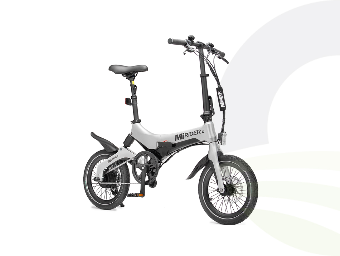 MiRider 16 Folding EBike Platinum Silver