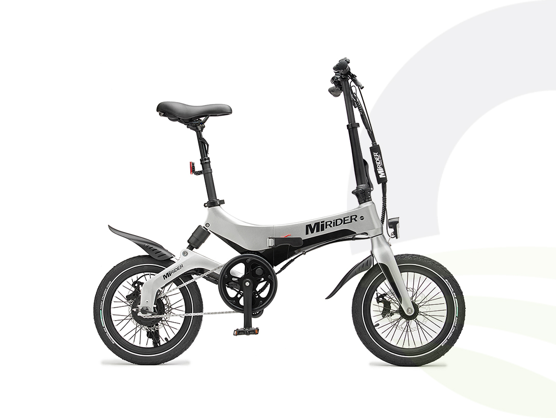 MiRider 16 GB3 Folding EBike Platinum Silver