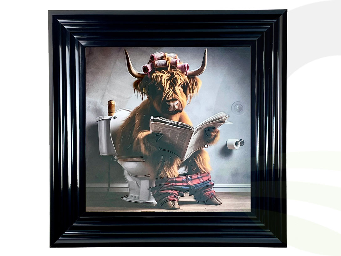 Cow Sitting On Toilet2