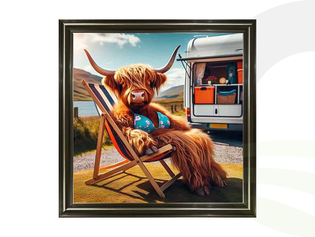 Cow On A Sun Lounger