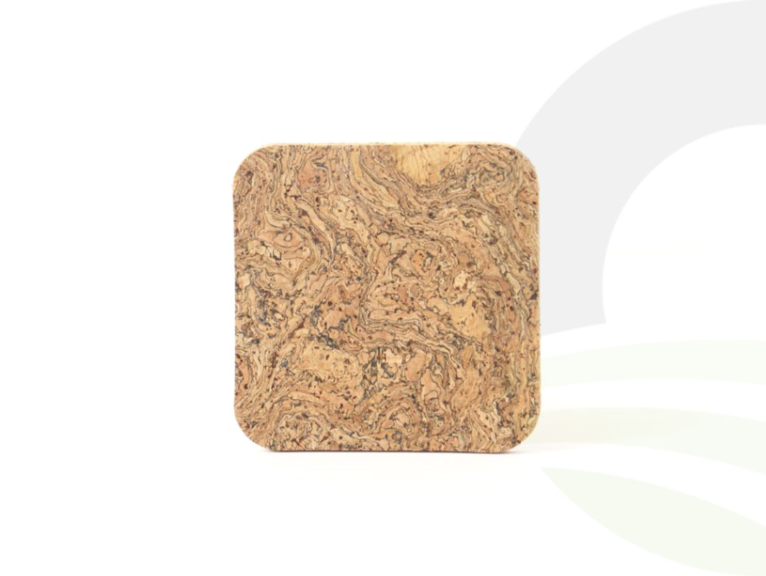 LIGA Natural Cork Coasters Square 4pc
