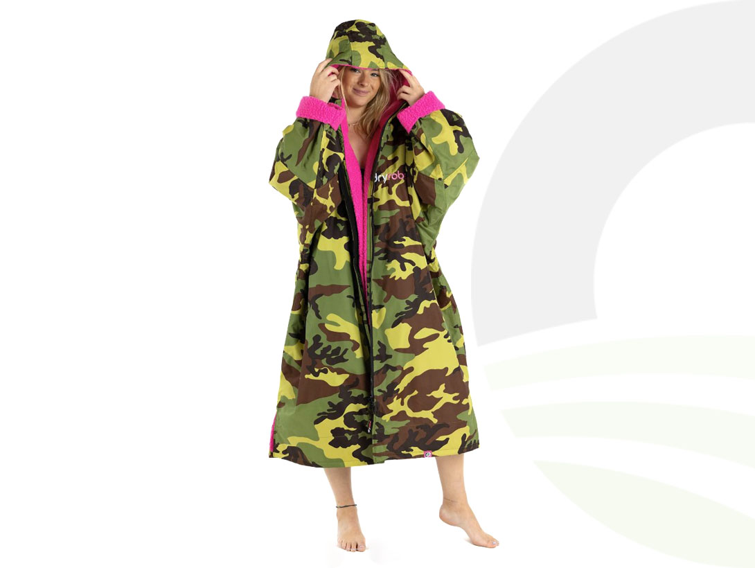 DryRobe Advance Longsleeve V3 Camo Pink Large (Size: Large (183-192cm))