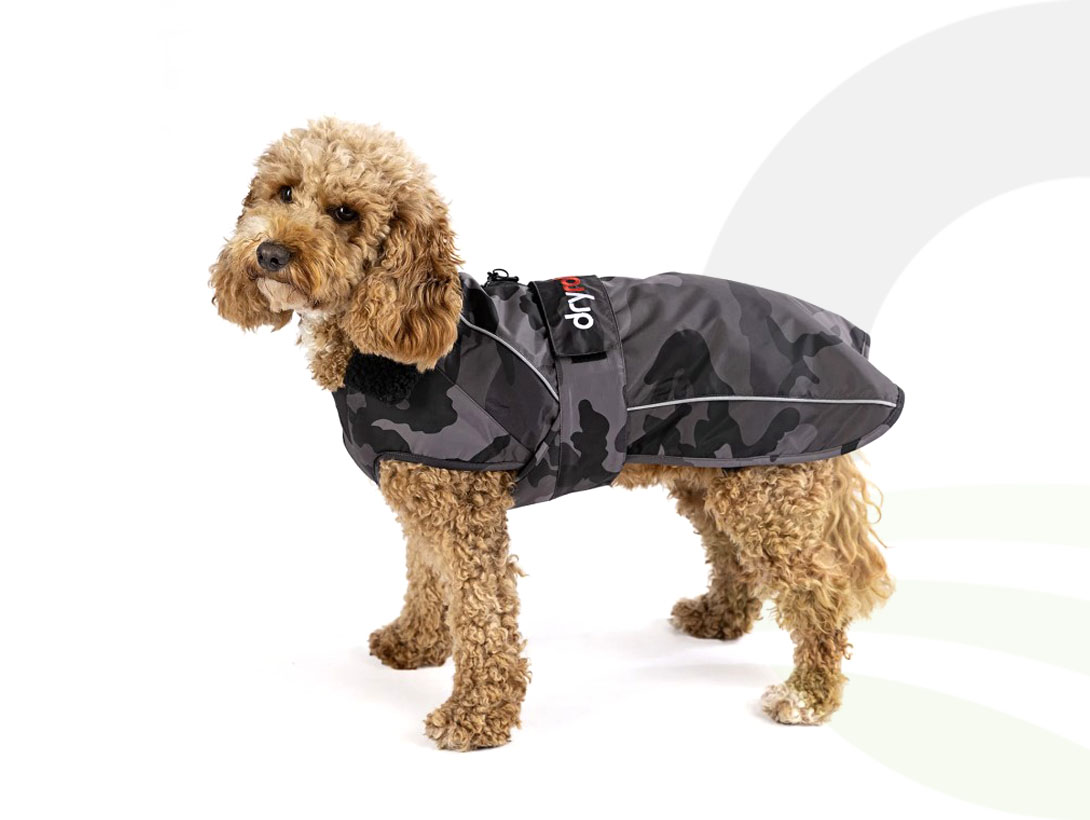 DryRobe Dog V3 Black Camo/ Black Medium  (Size: Medium)
