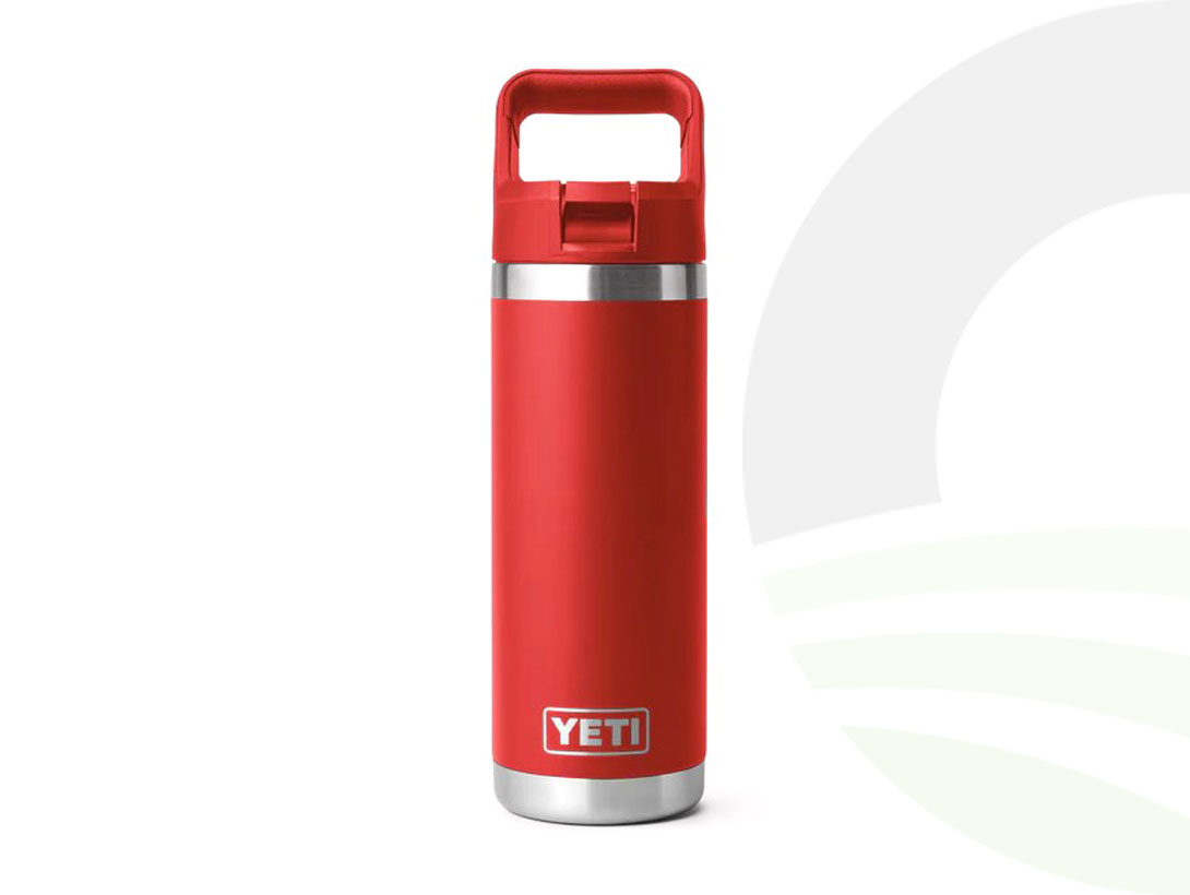 YETI Rambler 18oz Rescue Red Colour Straw Bottle (Colour: Red)