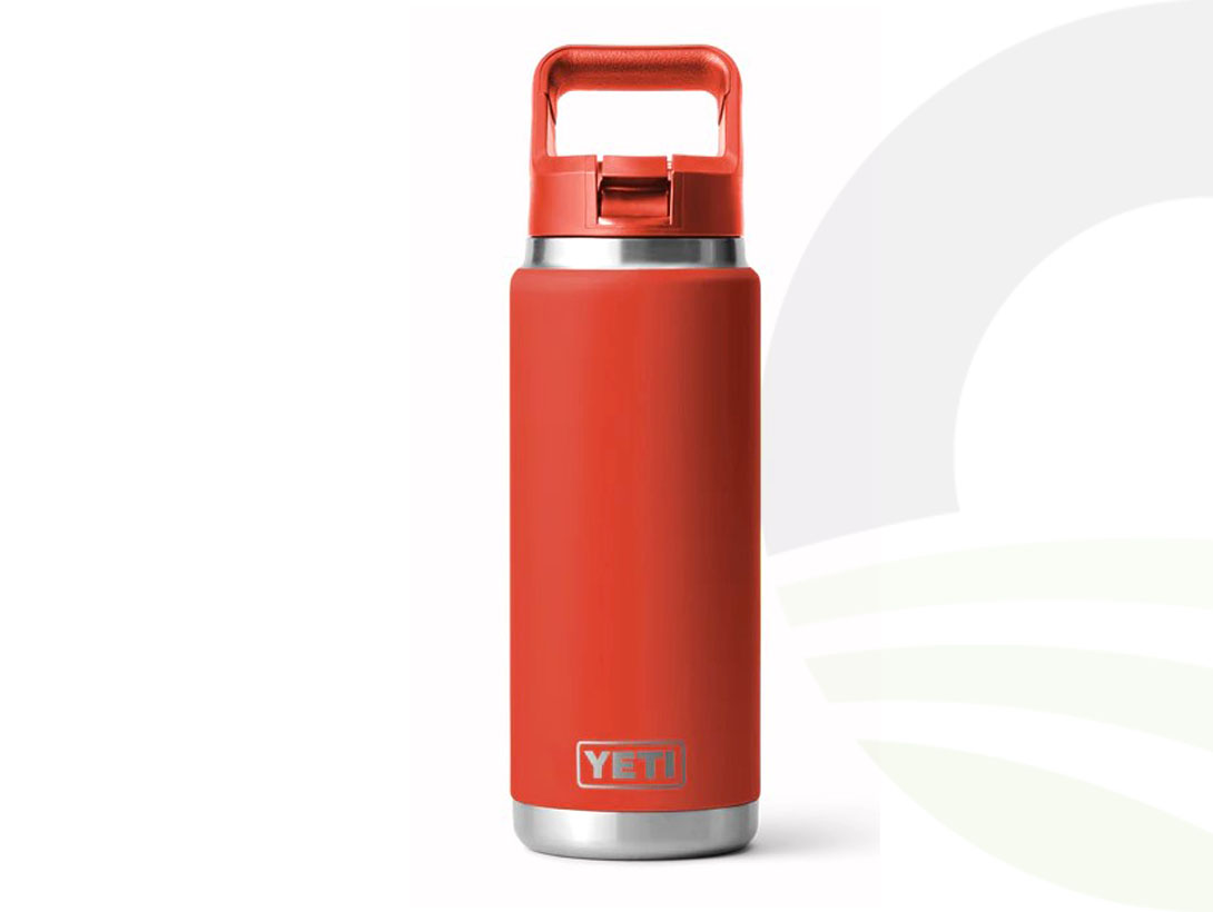 YETI Rambler 26oz Rescue Red Colour Straw Bottle (Colour: Red)