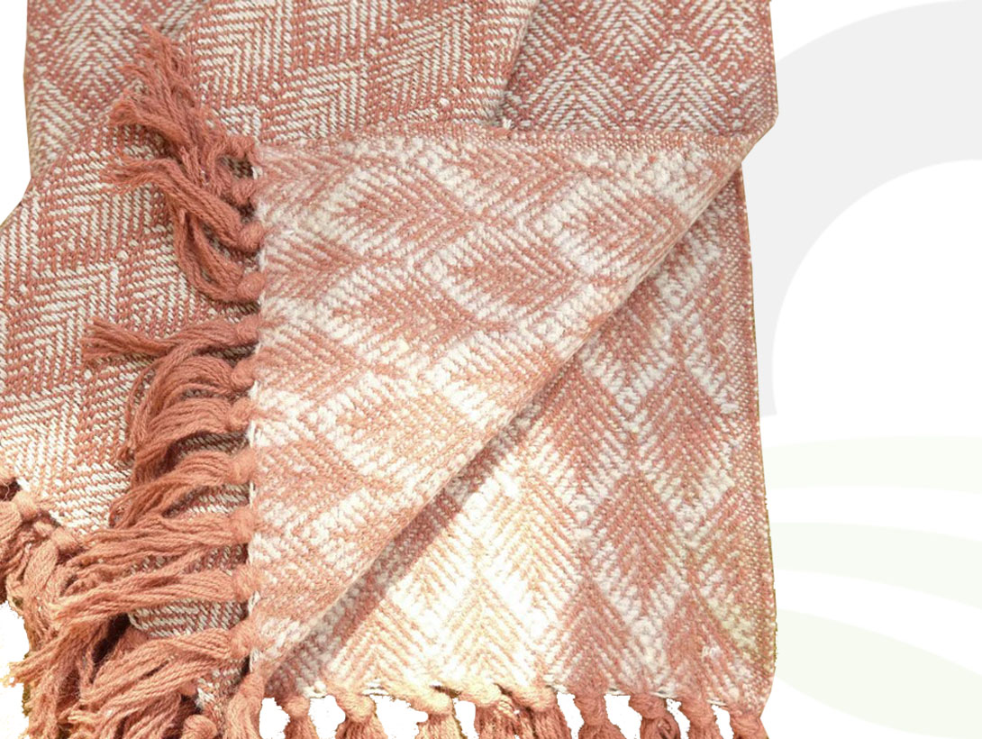 Walton&Co Recycled Cotton Leaf Throw Spice (Size: Spice)