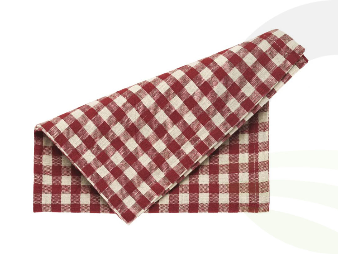 Walton&Co Gingham Napkin Red 4pcs