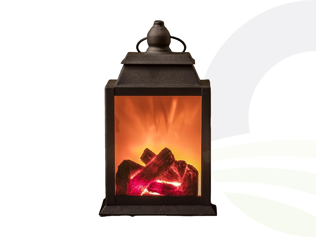 Noma 28cm Metal Wood Burner Lantern