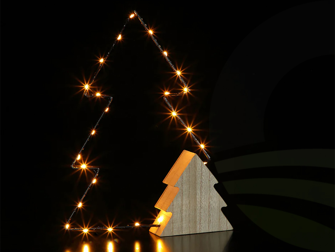 Noma 30cm Wire & Wood Tree Light