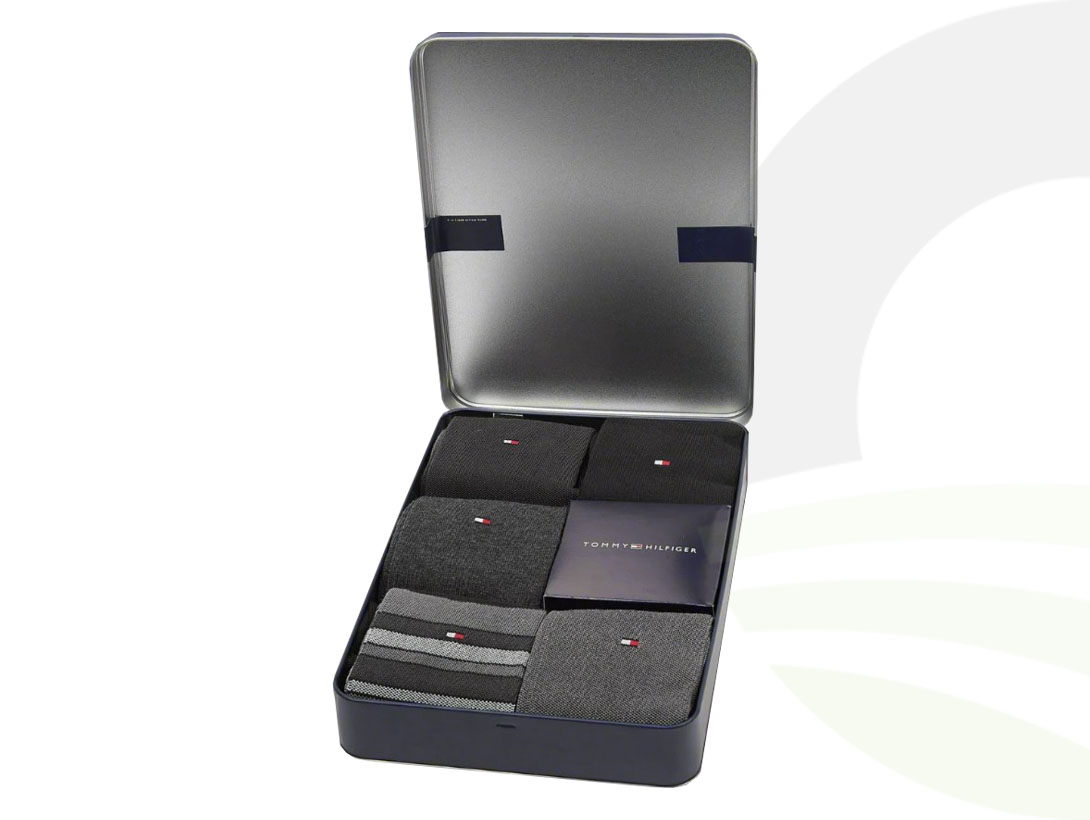 Tommy Hilfiger Black 5 Pack Socks Gift Set