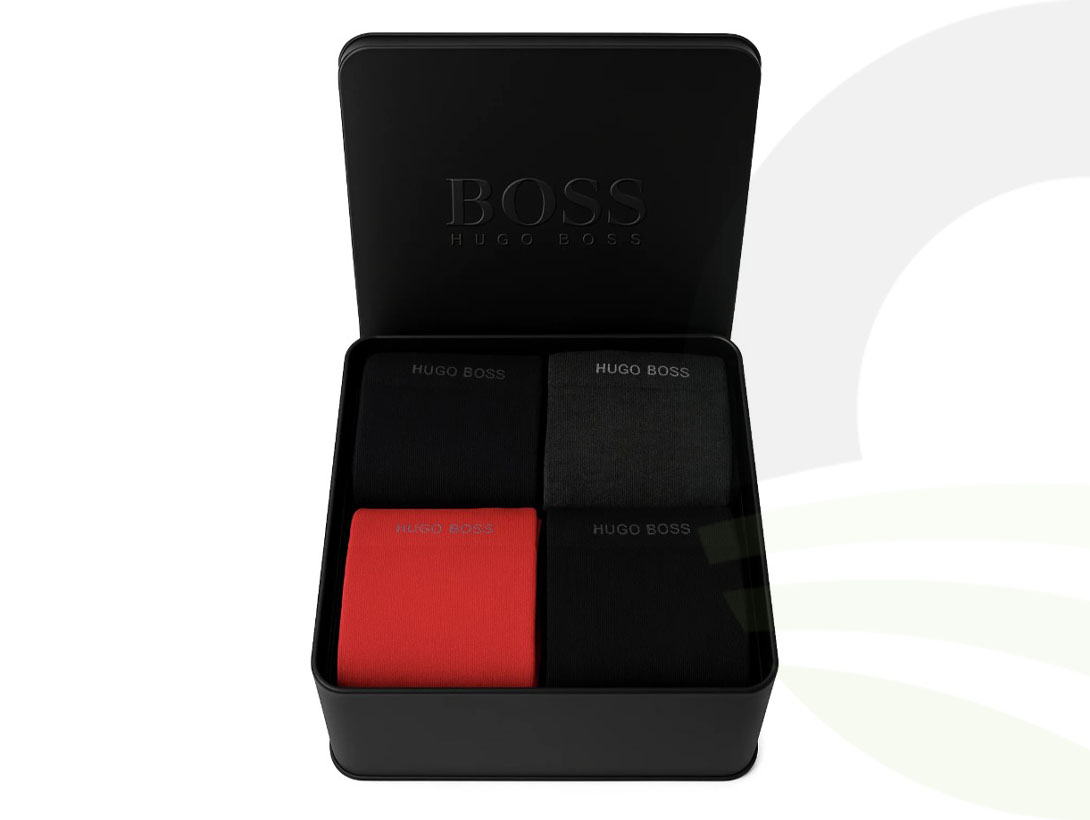 Hugo Boss 4 Pack Red Socks Gift Set 