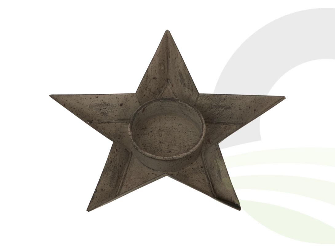 Rustic Metal Star Tealight Holder