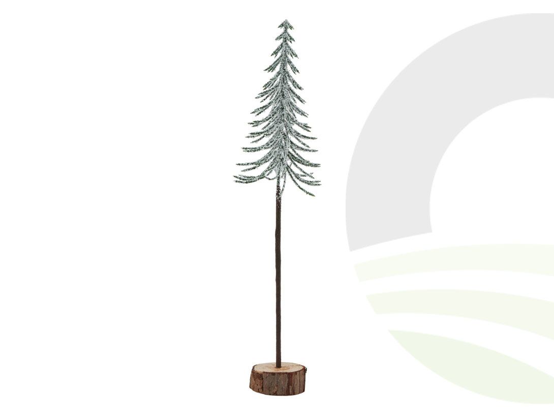 Flocked Spindle Tree Single 35cm