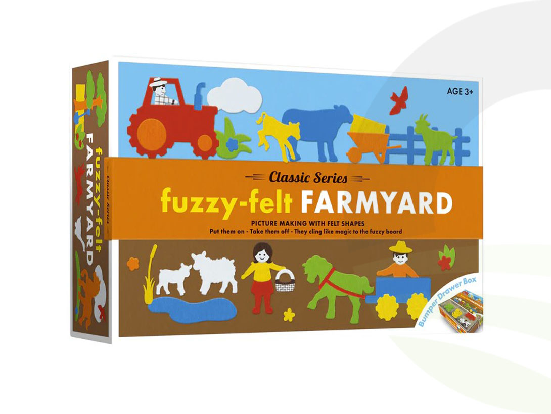 Fuzzy Felt Retro Farm Yard