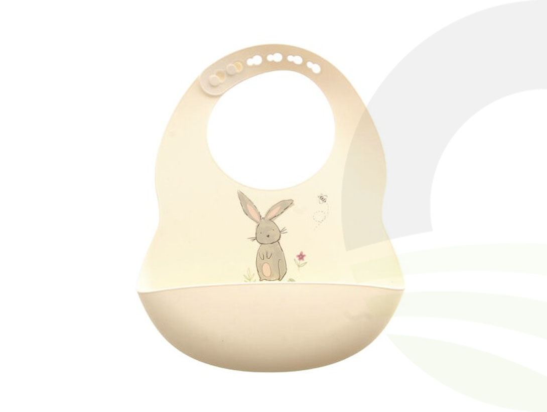 Catch It Silicone Bib Bunnies Cream