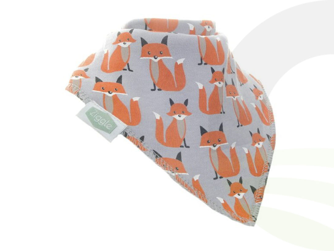 Foxes On Grey Bib