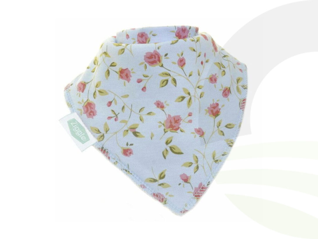 Vintage Blue Rose Bib