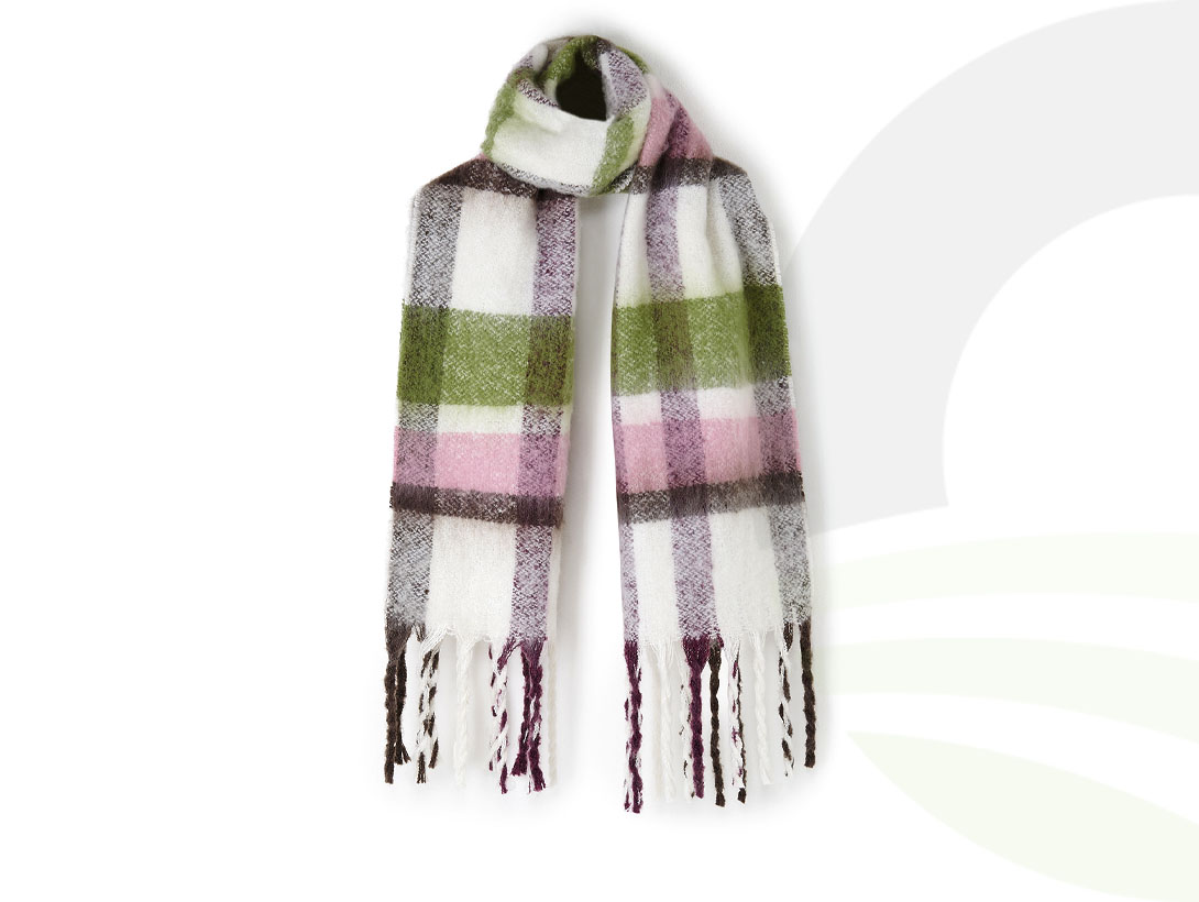 Lighthouse Scarf Sea Kelp Rose Cocoa 