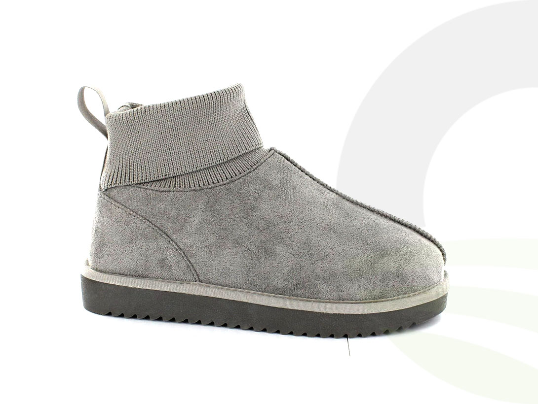 Cozipawz Cuff Cozi Slippers Grey 6