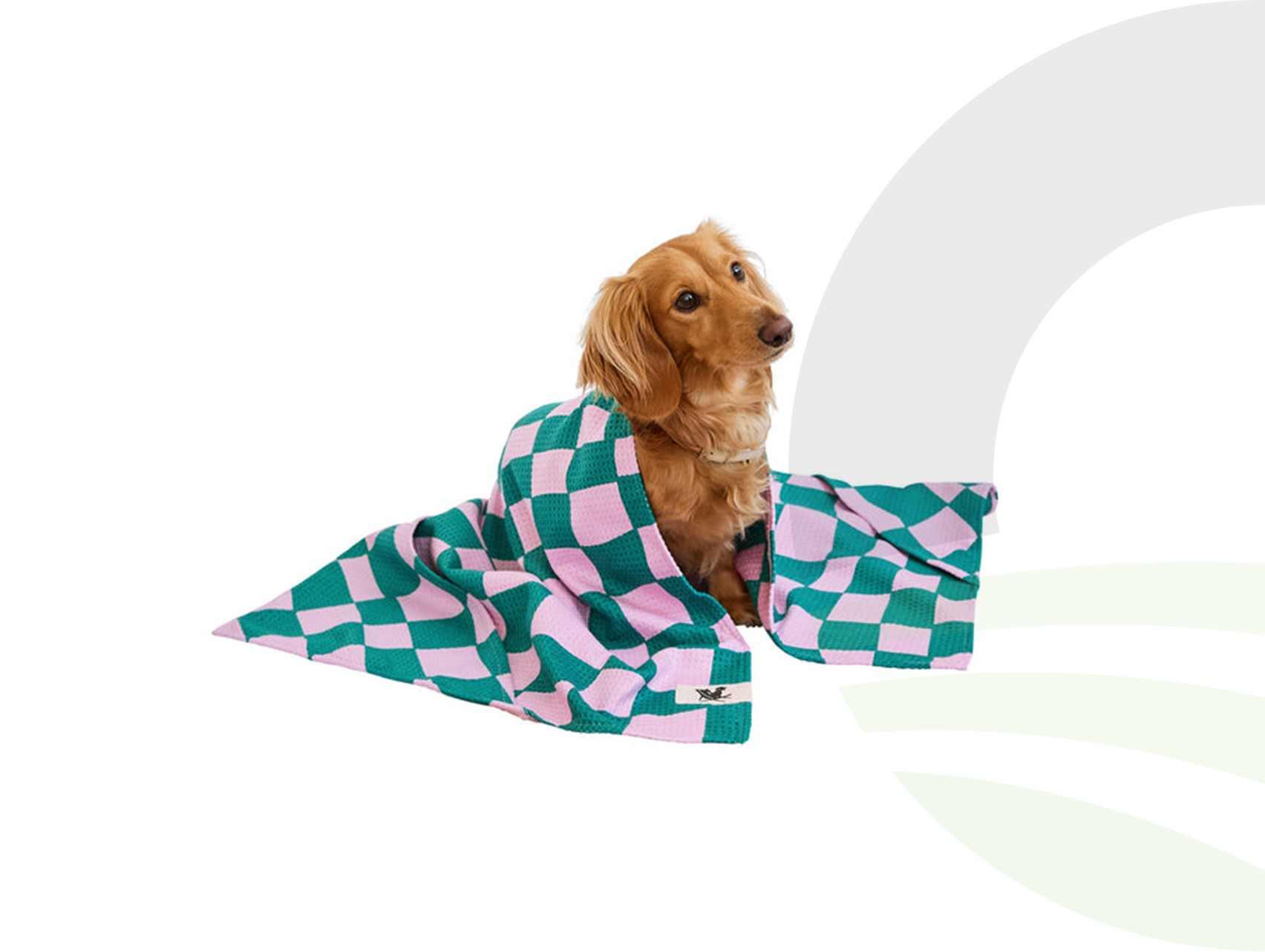 Dock & Bay Check Mutt Medium Dog Towel (Size: Medium)