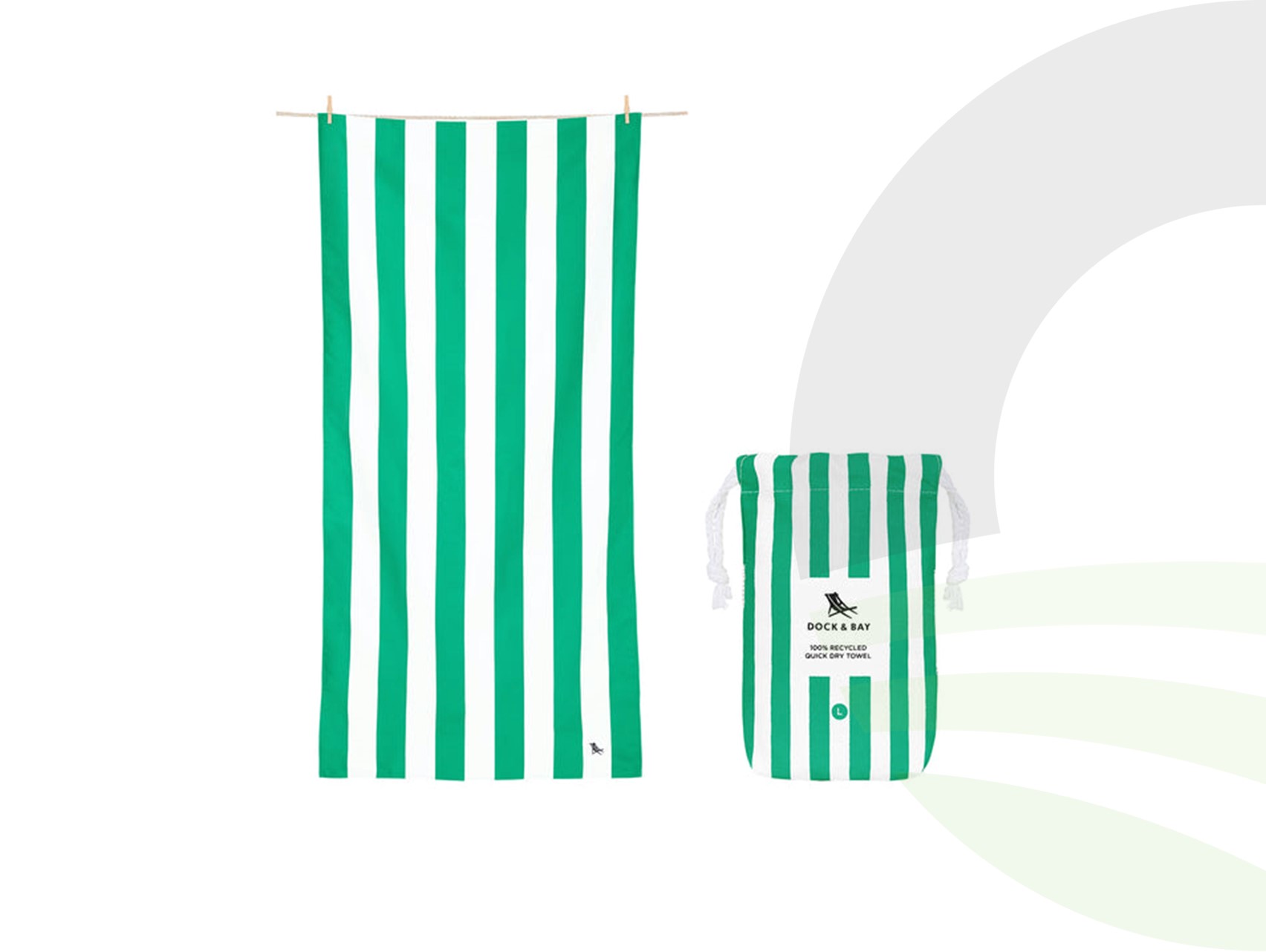 Dock & Bay Cancun Green XL Quick Dry Towel