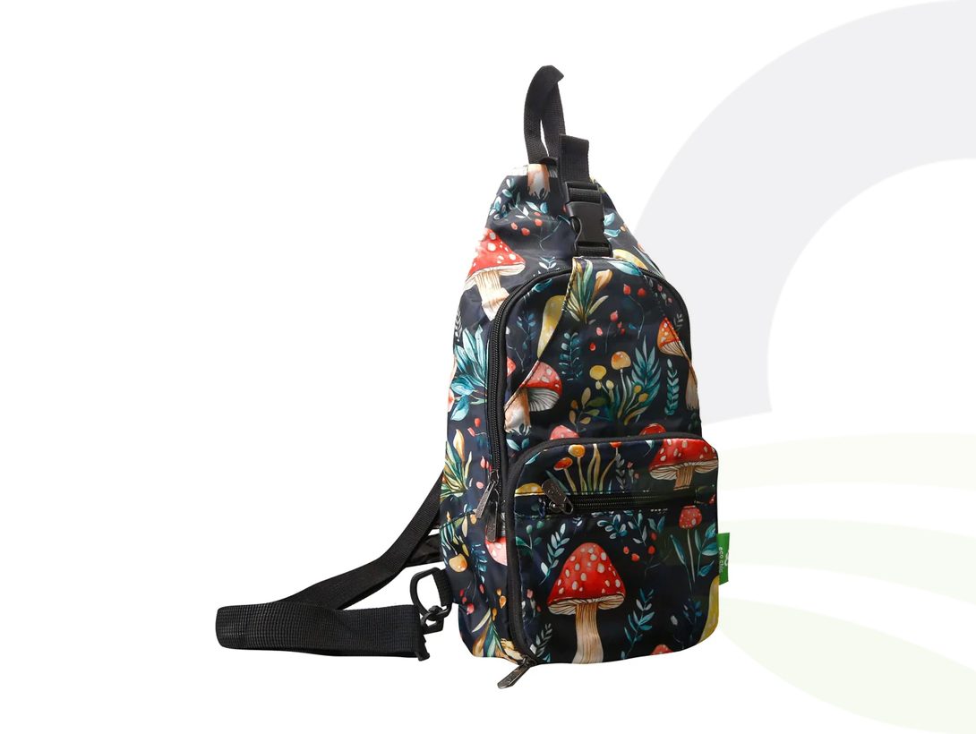 Black Toadstool Crossbody Bag
