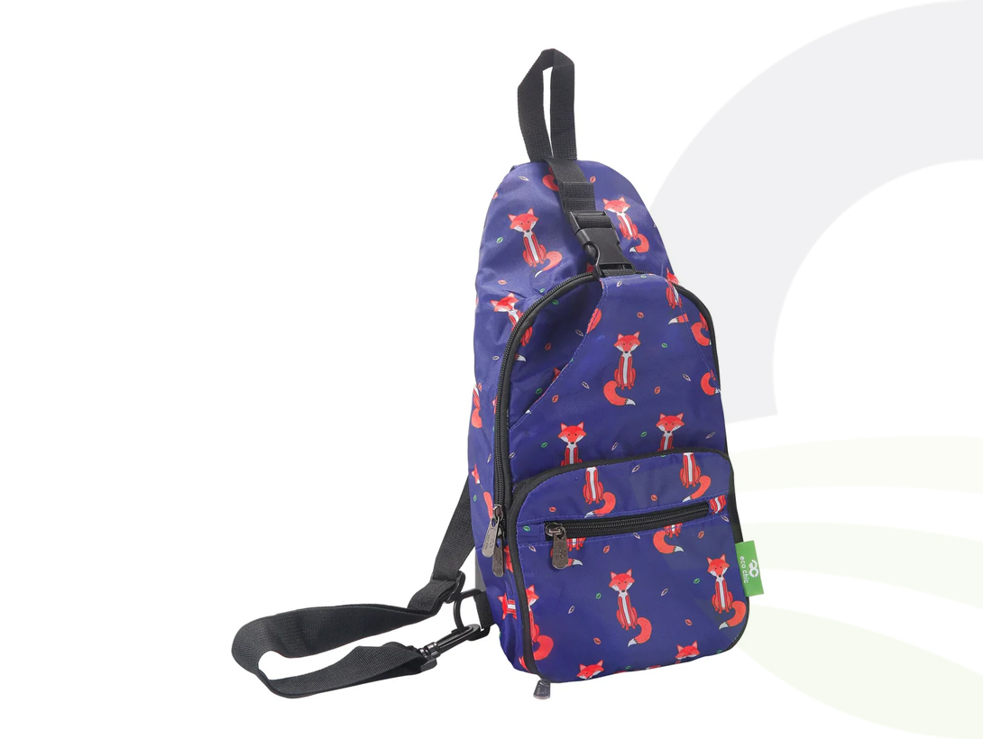 Navy Foxes Crossbody Bag