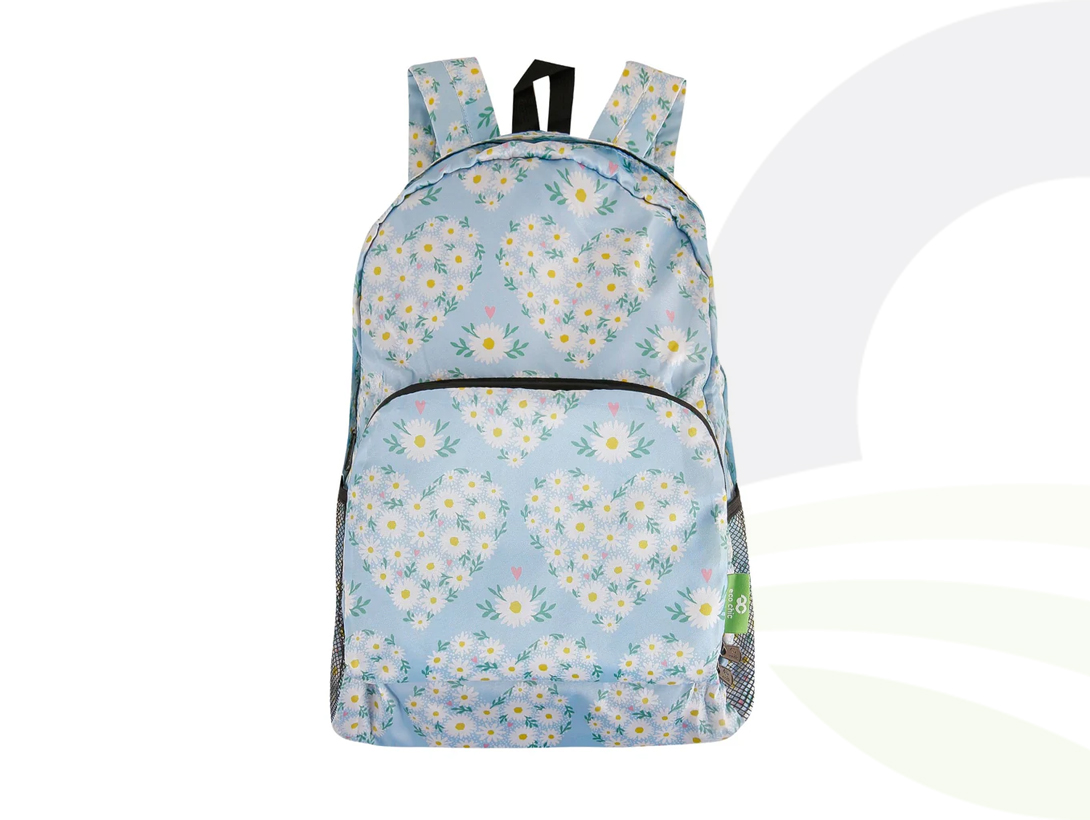 Blue Daisy Hearts Backpack