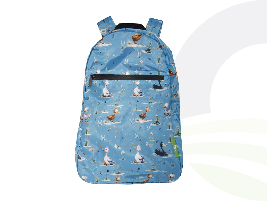 Blue Whimsy Ducks Backpack