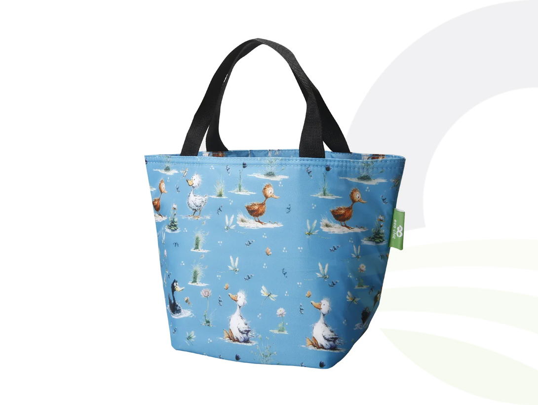 Blue Whimsy Ducks Lunch Bag