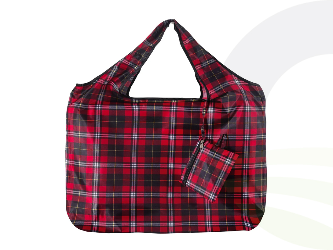 Dark Tartan Large Shopping Bag 