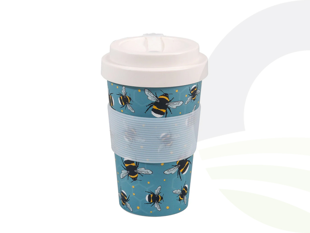 Blue Bumble Bee Recycled Travel Cup